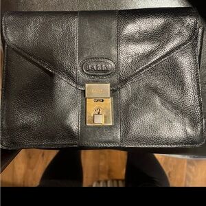 Bally Black Leather Men's Clutch